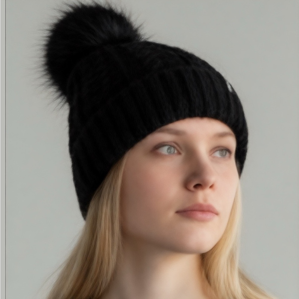 SMARTWOOL beanie black sparkle grey Pom Pom